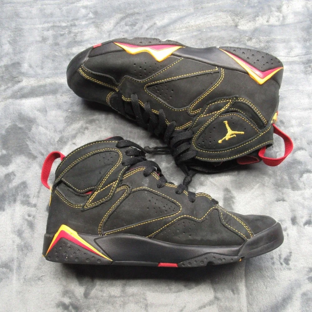 Jordan Youth 7Y 7 Retro Basketball Shoes Black Citrus 2022 Lace Up Sneakers